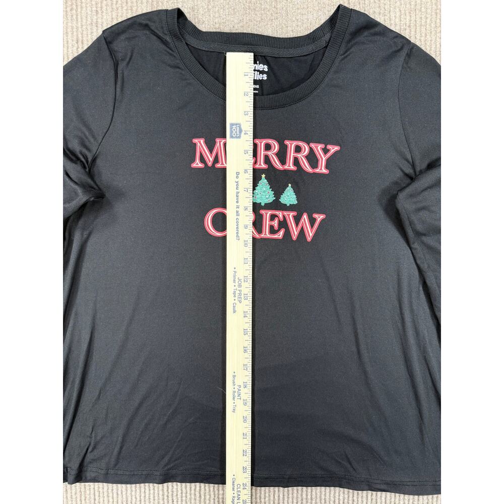 Jammies For Your Families Pajamas Womens L Black Merry Crew Plaid Buffalo Check - Picture 6 of 12